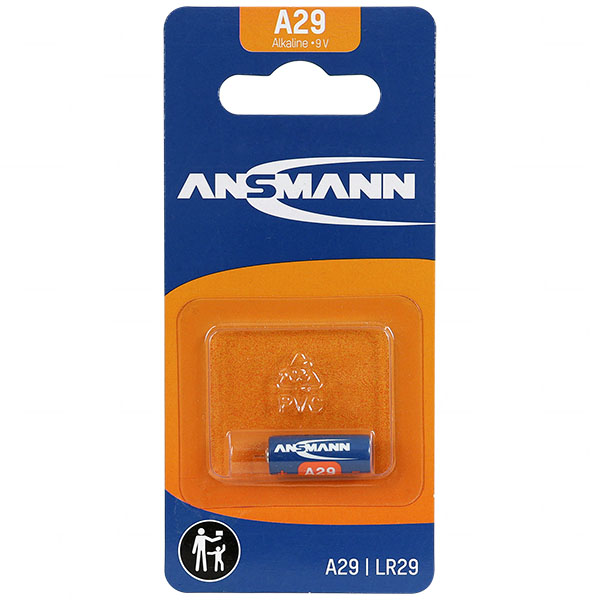 A29 9V Alkaline Button Battery Blister of 1 1510-0008
