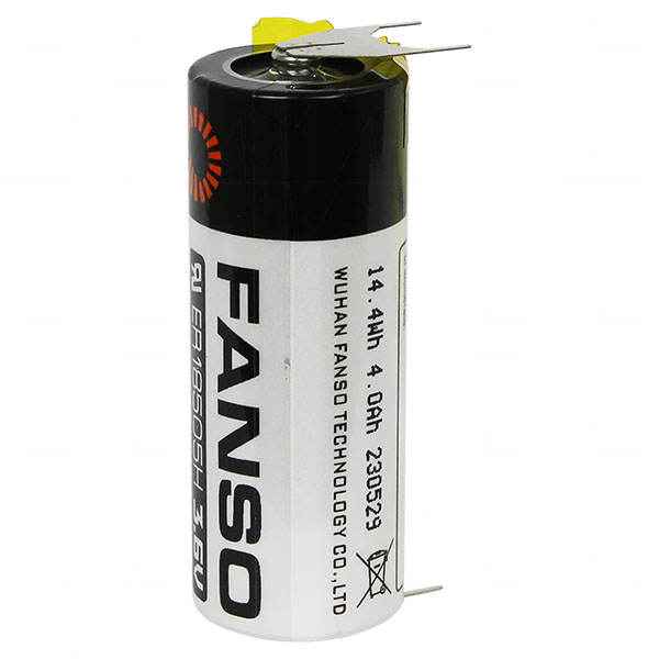 Fat A 3.6V 4000mAh Lithium Cell PCB D+ 10mm S-